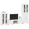 vidaXL TV Cabinet Set with Drawer with Shelf White Engineered Wood