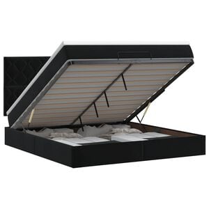 vidaXL Ottoman Bed with Mattress Black 137 x 190 cm Velvet