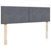 vidaXL Ottoman Bed with Mattress & LEDs Dark Grey Double Velvet