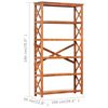 vidaXL Bookshelf 100x30x180 cm Solid Acacia Wood Honey Finish