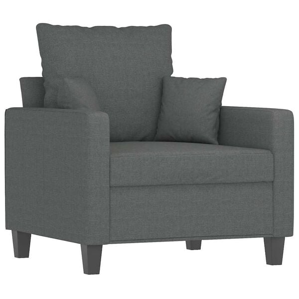 vidaXL Sofa Chair Dark Grey 60 cm Fabric
