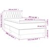 vidaXL Box Spring Bed with Mattress&LED Black 106x203 cm King Single Size Fabric