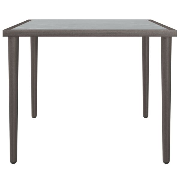 vidaXL Garden Table Grey 48x48x37 cm Steel