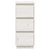 vidaXL Sideboard White 32x34x75 cm Solid Wood Pine