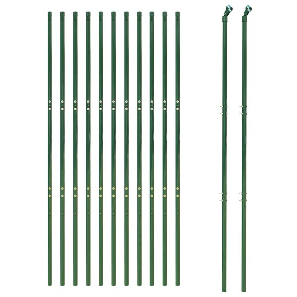 vidaXL Wire Mesh Fence Green 1.6x25 m Galvanised Steel