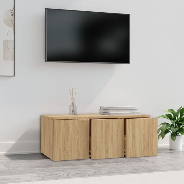 vidaXL TV Cabinet Sonoma Oak 80x34x30 cm Engineered Wood
