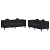 vidaXL 2 Piece Sofa Set with Pillows Black Velvet