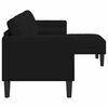 vidaXL Sofa Set with Cushion Black Polyester
