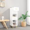 vidaXL Shoe Cabinet High Gloss White 30x35x105 cm Engineered Wood