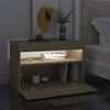 vidaXL Bedside Cabinet & LED Lights Sonoma Oak 60x35x40 cm Engineered Wood