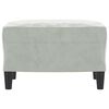 vidaXL Footstool Light Grey 60x50x41 cm Velvet