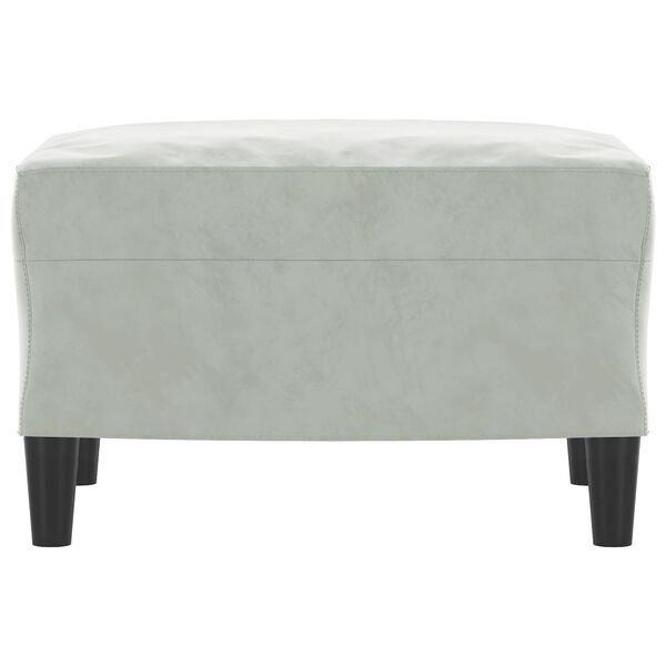 vidaXL Footstool Light Grey 60x50x41 cm Velvet