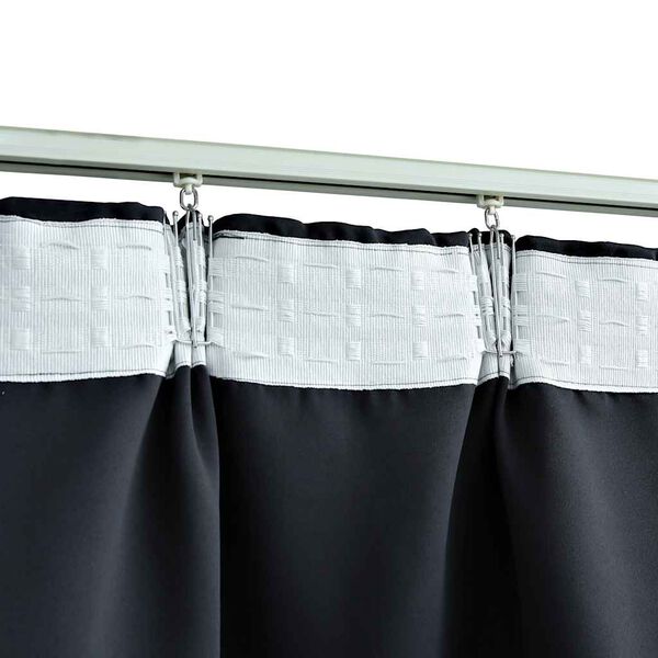 vidaXL Blackout Curtain with Hooks Anthracite 290x245 cm