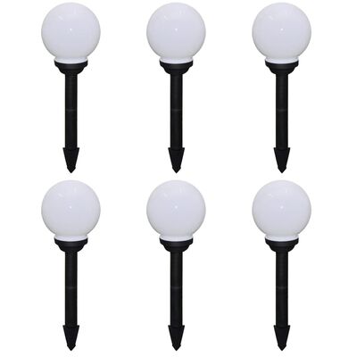 vidaXL Outdoor Pathway Lamps 6 pcs LED 20 cm with Ground Spike