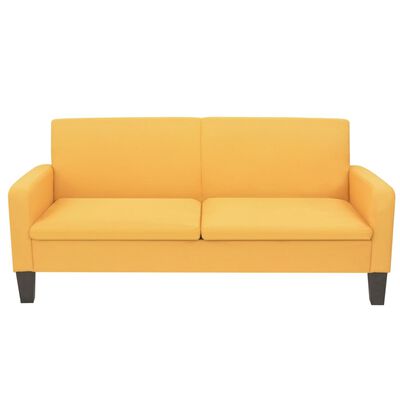 vidaXL 3-Seater Sofa 180x65x76 cm Yellow