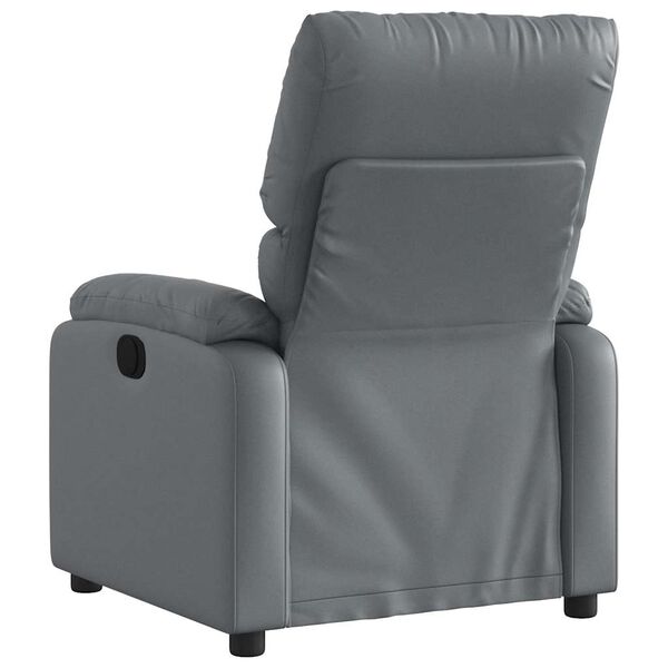 vidaXL Massage Recliner Chair Grey Faux Leather