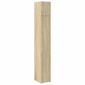 vidaXL Slim Storage Cabinet Sonoma Oak 30x42.5x225 cm Engineered Wood