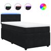 vidaXL Box Spring Bed with Mattress Black King Single Velvet