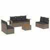 vidaXL 8 Piece Garden Sofa Set with Cushions Grey Poly Rattan