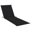vidaXL Sun Lounger with Cushion Solid Acacia Wood and Galvanised Steel