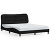 vidaXL Bed Frame without Mattress "Hvar" Black 152x203 cm Queen Fabric