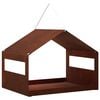 vidaXL Hanging Bird Feeder Weathering Steel Rusty 30 x 23 x 23 cm