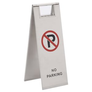 vidaXL Folding Parking Sign Stainless Steel
