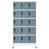 vidaXL Locker Cabinet Light Grey and Dark Grey 90x40x180 cm Steel