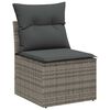 vidaXL Garden Sofa Set with Cushion 8 pcs Grey Poly rattan