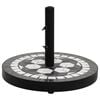 vidaXL Parasol Base Black and White Round 12 kg