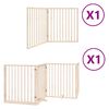 vidaXL Dog Gate with Door Foldable 6 Panels 480 cm Poplar Wood