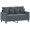 vidaXL 3 Piece Sofa Set with Cushions Dark Grey Velvet