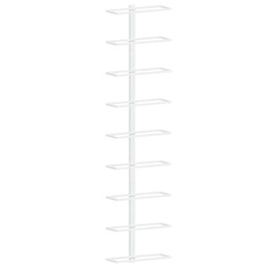 vidaXL Wall-mounted Wine Rack for 9 Bottles White Iron