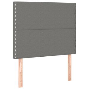 vidaXL Headboard Dark Grey 80x5x118/128 cm Fabric