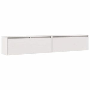 vidaXL Wall Cabinets 2pcs White 100x30x35 cm Solid Wood Pine