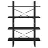 vidaXL 4-Tier Book Cabinet Black 100x30x140 cm Engineered Wood