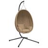 vidaXL Hanging Egg Chair with Stand Taupe Fabric and Steel
