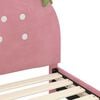 vidaXL Children's Bed Frame with Headboard Pink 90 x 190 cm Velvet