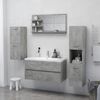 vidaXL Bathroom Mirror Concrete Grey 90x10.5x45 cm Engineered Wood