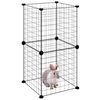 vidaXL 8-Panel Pet Cage Black 35x35 cm Steel