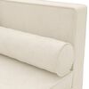 vidaXL Chaise Lounge with Cushions and Bolster Cream Velvet