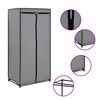 vidaXL Wardrobe | Grey | Iron, Polyester | Medium | Collapsible | Wardrobe