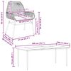 vidaXL 9 Piece Garden Dining Set with Cushions Grey Poly Rattan Glass