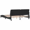vidaXL Bed Frame without Mattress Black 180x200 cm Velvet