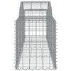 vidaXL Arched Gabion Baskets 15 pcs 200x50x60/80 cm Galvanised Iron