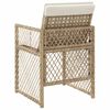 vidaXL Garden Chairs with Cushions 4 pcs Beige Poly Rattan