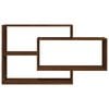 vidaXL Wall Shelf Brown Oak 104x20x58.5 cm Engineered Wood