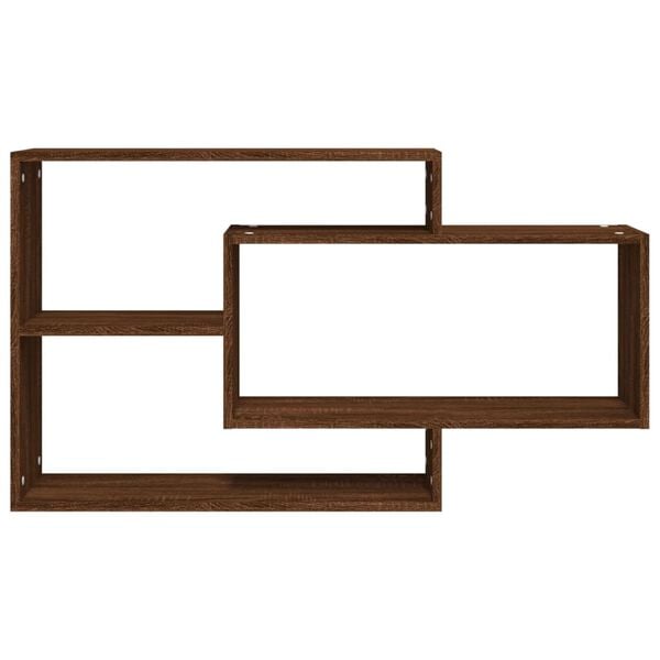vidaXL Wall Shelf Brown Oak 104x20x58.5 cm Engineered Wood