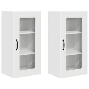 vidaXL Dishwasher Panel Kalmar 2 pcs White Engineered Wood