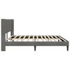 vidaXL Bed Frame with Headboard Dark Grey 180 x 200 cm Velvet